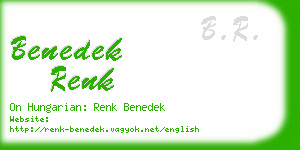 benedek renk business card